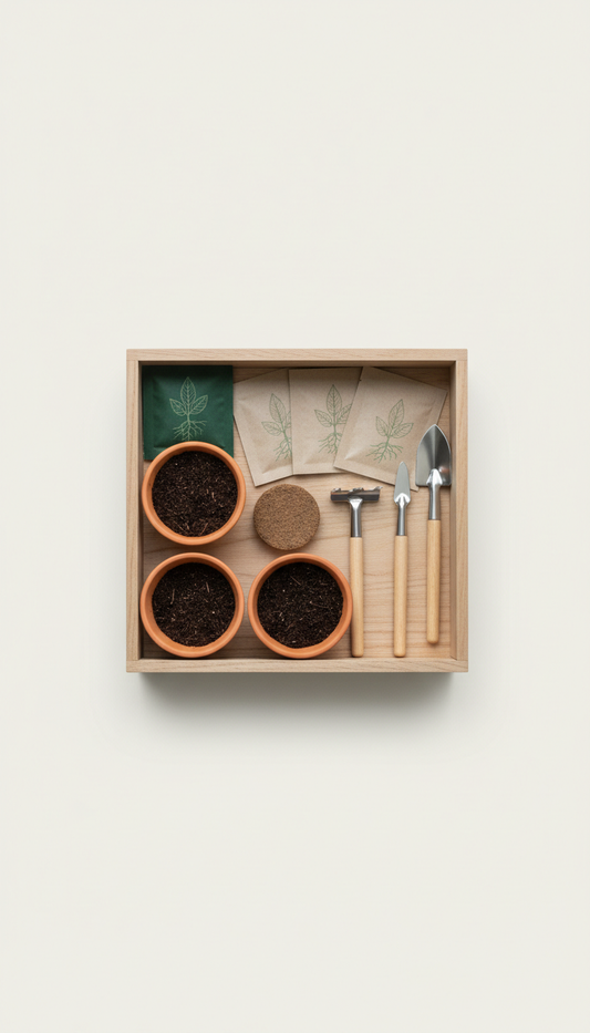 Botanical Starter Kit with Tools and Seeds