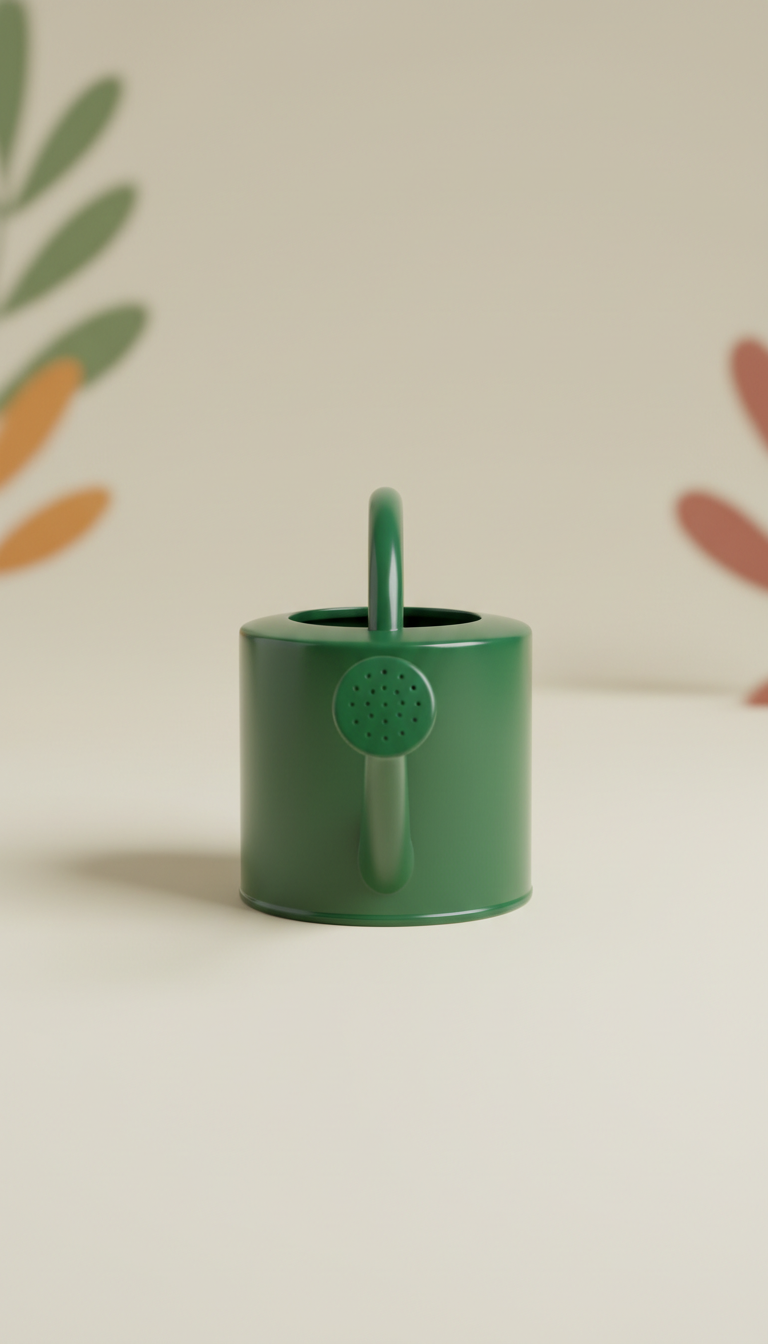 Forest Green Glazed Watering Can